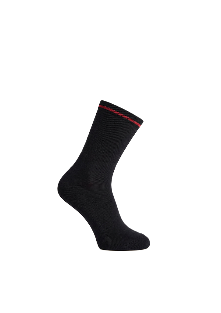 Howick College Crew Sock [2Pack] Black/Red
